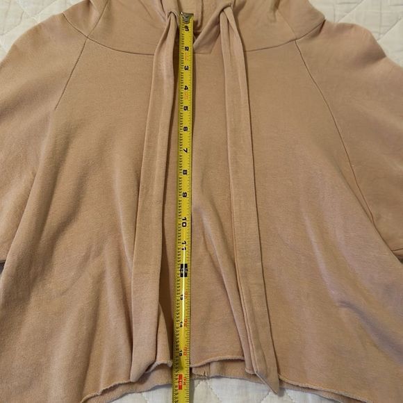 NWOT RARE “Are You Am I” Light Pink/Peach Cropped Hoodie Size XS - Picture 9 of 17